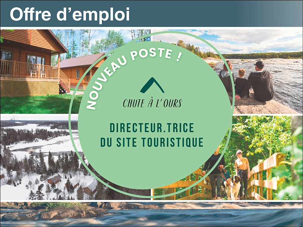 Le site touristique Chute à l'Ours recherche un.e directeur.trice 